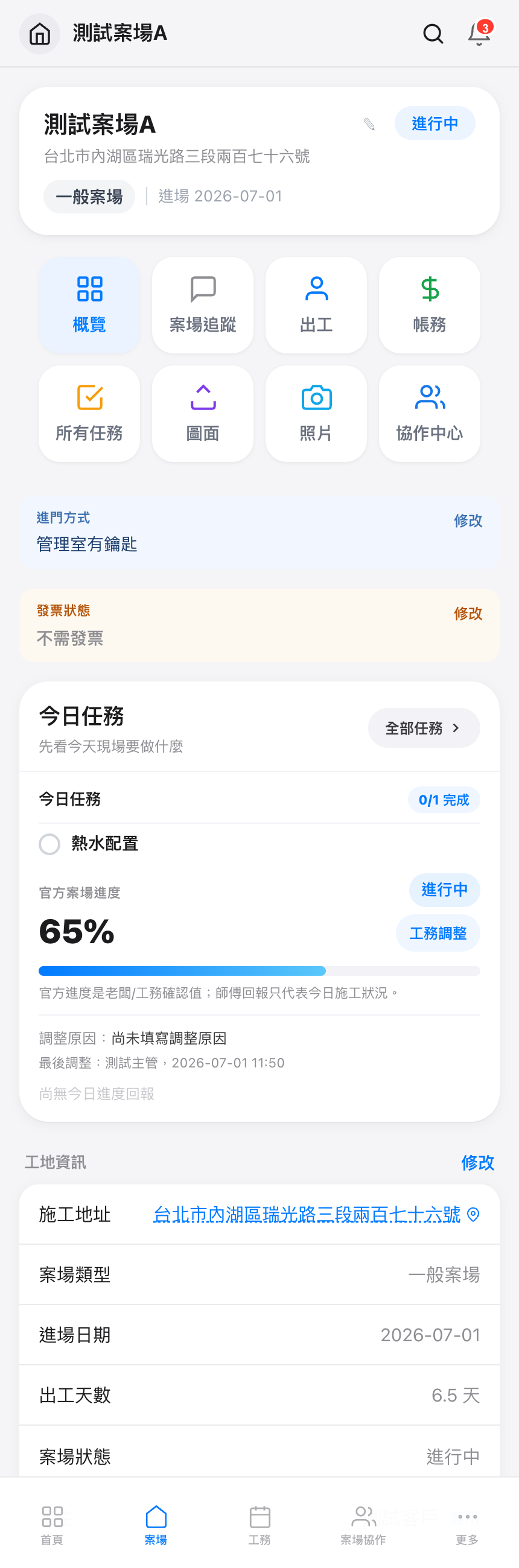 案場概覽
